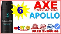 6 Axe Apollo Deodorant Bodyspray Men Body Spray 150ml (lot Of 6 Cans) Apollo 6 Axe Apollo Deodorant Bodyspray Men Body Spray 150ml (lot Of 6 Cans) Apollo