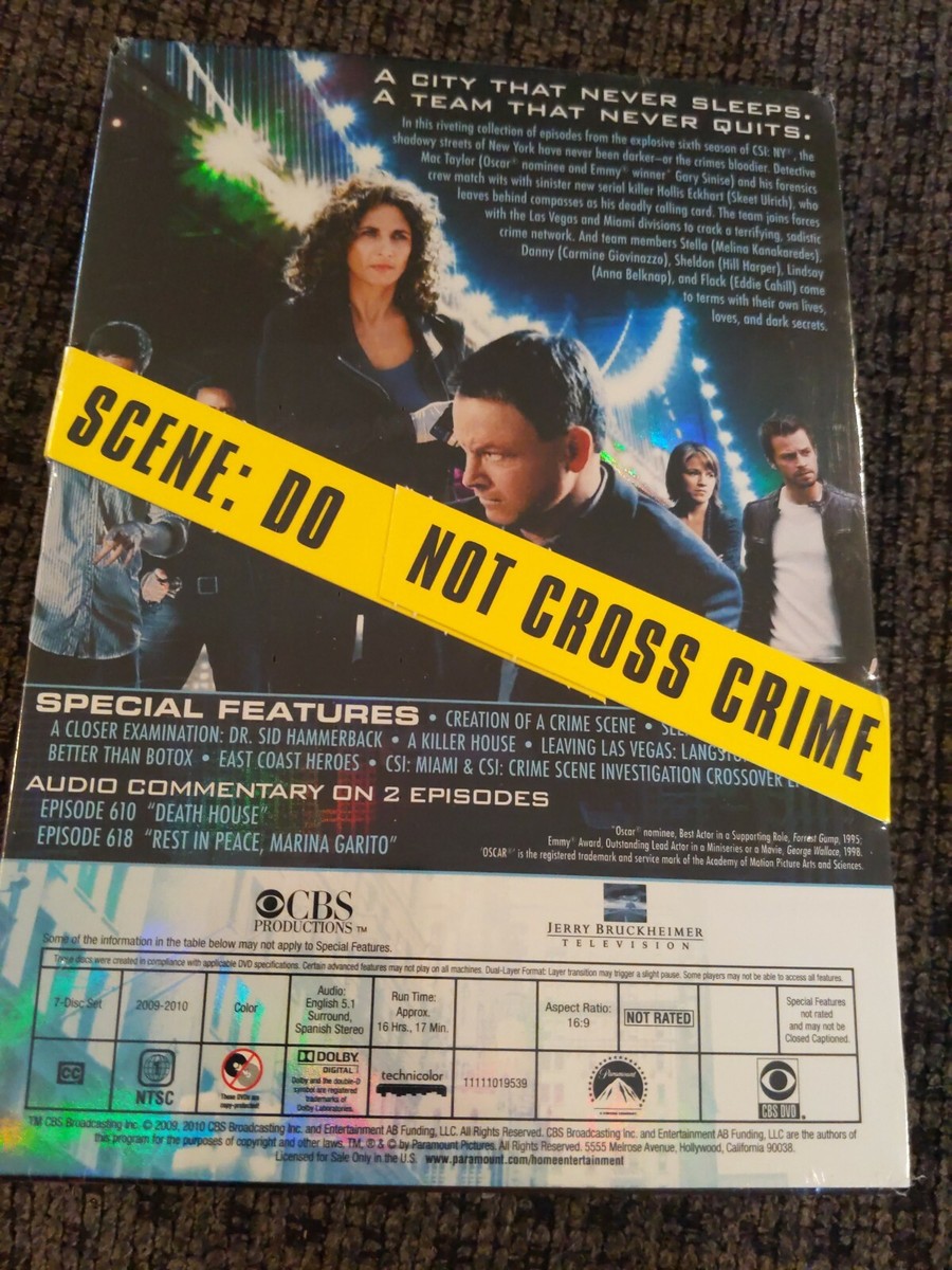 CSI NY - Season 6 DVD Set. New. Sealed. 16 hr 17 min runtime