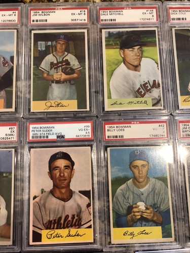1954 BOWMAN PSA Baseball SEE PICS NICE SLABS-Del Crandall auto.....20 CARD LOT - Picture 5 of 15
