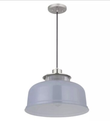 Progress lighting P500347-009 Brant Point  Nickel Pendant With  Shade