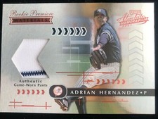 2001 Absolute Memorabilia Premiere Materials Adrian Hernandez #173 Rookie /700