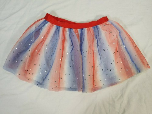 WAY TO CELEBRATE Girl's Patriotic Elastic Waist Tutu Style Skirt size M(7-8) - Picture 2 of 8
