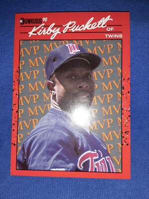 1990 Donruss BC-8 Kirby Puckett DOUBLE Error Card No Dot After INC Wrong DOB