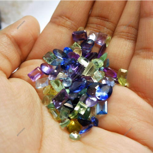 15 Pcs Natural Sapphire Mix Shape-Color CERTIFIED Ring Size Loose Gemstone Lot - Picture 9 of 15