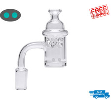 90 Degree 4mm Wall Thick Quartz with Glow Ball Glass Collector 14mm Female