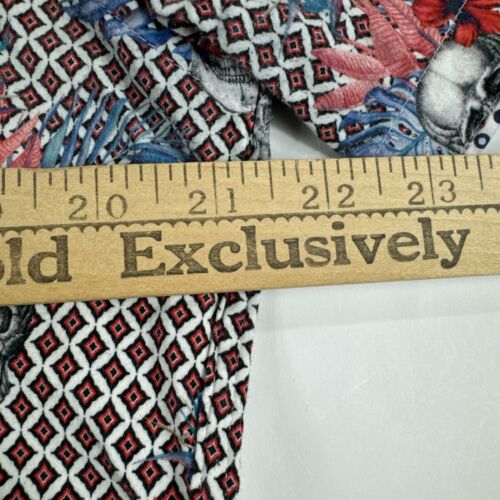 Luchiano Visconti Signature Collection Skull Shirt Mens L Geometric Short Sleeve - Picture 6 of 11
