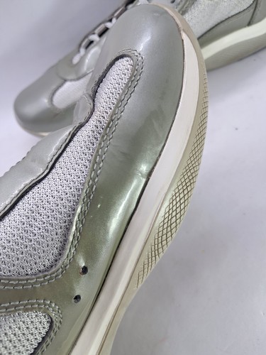Prada America’s Cup PR3163 Sneakers Shoes gray Patent Leather Size 38 / 7.5-8 - Picture 9 of 14