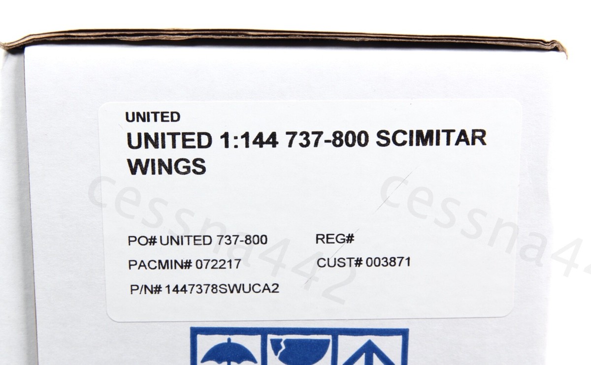 PACMIN スターウォーズ　United airline 1/144 PACMIN UNITED Airlines Boeing 737-800 Scimitar Aircraft