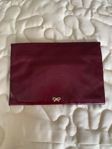Anya Hindmarch Luxury Valorie Stunning Burgundy Red Clutch New CST £415 - Picture 3 of 8