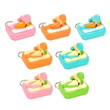 Cut Carrot Simulation Mini Keychain Fun Portable Compact Stress-relieving '::'