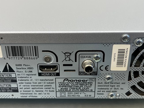 Pioneer DVR-560H DVD/HDD Recorder (Nur Gerät ohne fernbedienung ) - Bild 23 von 24