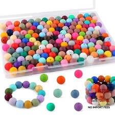 160Pcs Silicone Beads Mix Color - Bulk Silicone Beads for 12mm Multicolor