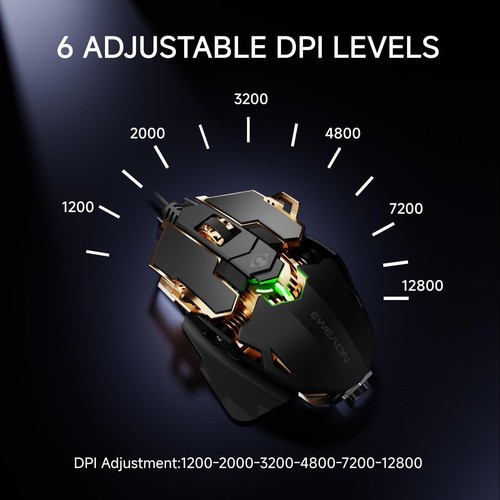 Professional RGB Gaming Mouse - Ergonomic, Adjustable DPI, & Rapid Fire Button - Picture 6 of 8