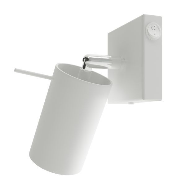 Applique GU10 acier blanc dotée du système Ring switch orientable