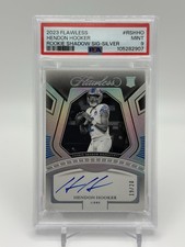 2023 HENDON HOOKER FLAWLESS ROOKIE SHADOW SIGNATURES SILVER AUTO /20 PSA 9 MINT