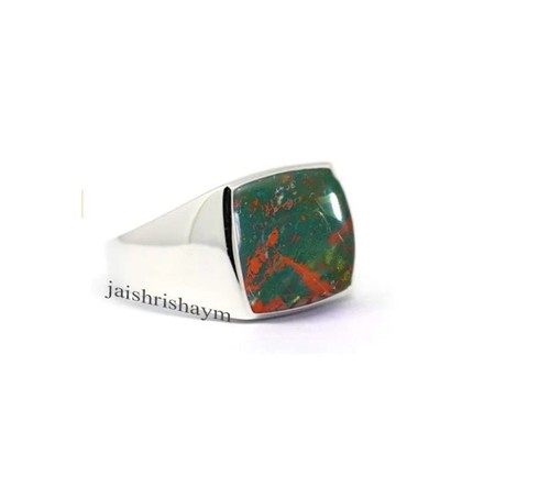 Anillo de piedras de sangre rojas anillo de piedras preciosas anillo de plata de ley 925 para hombre regalo para ella - Imagen 1 de 5