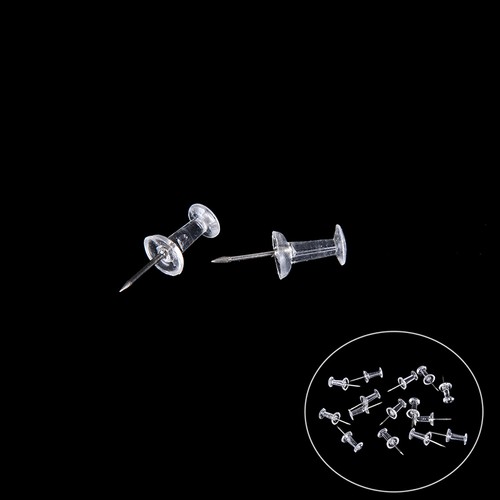 High 40 Pcs Transparent Push Pins Notice Board Map Thumb Tacks Point Bulletin - Photo 9/11