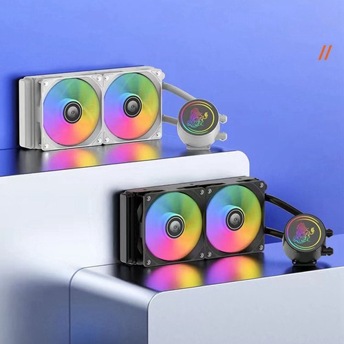 240mm CPU Cooler Dual 120mm PWM Fan ARGB Sync Adjustable For LGA2066 2011 115 CB - Afbeelding 18 van 30