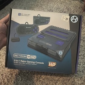 Hyperkin RetroN 2 HD 2-in-1 NES/SNES Console 720p HD Black/Purple
