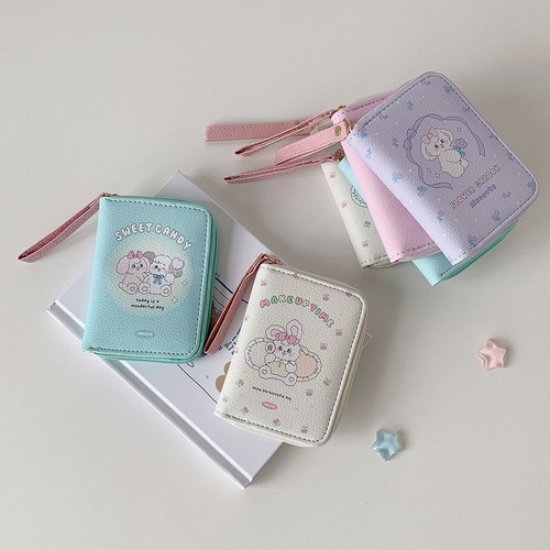 PU Leather Short Wallet 3 Folds Card Holder Cute Coin Pouch Girls - Picture 8 of 16