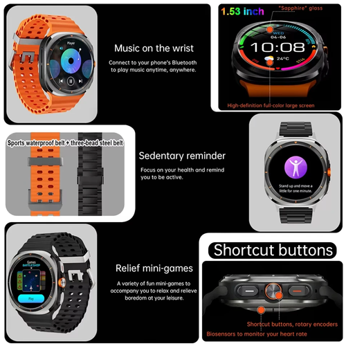 For Galaxy Watch 7 Ultra Smart Watch 2025 HD Bluetooth Calling 32GB Large Memory - Picture 6 of 21