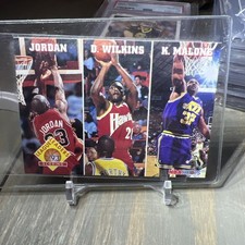 1993-94 NBA Hoops - Michael Jordan, Karl Malone, Dominique Wilkins #283 📈📈