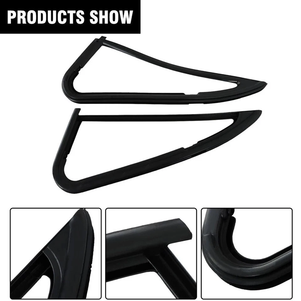 Front Vent Glass Window Weatherstrip Seals Set Pair for Chevy GMC Pickup Truck - Image 3 of 4