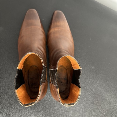 Santoni Chelsea Boot aus hochwertigem Leder / dunkelbraun / Gr. 10 / NP ca. €990 - Bild 6 von 7