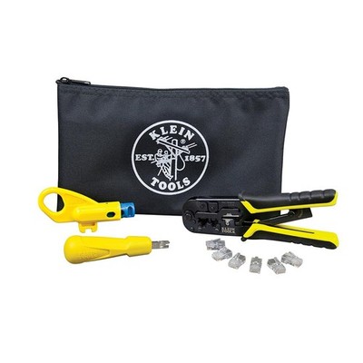 Klein Tools Vdv026-212 Coax Installation Kit Crimp Tool Cable Cutter Stripper