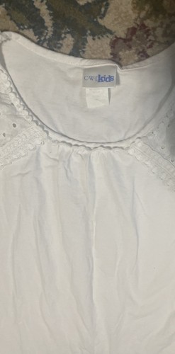 Nueva Camiseta Top CWD Niños Borde de Encaje Sin Mangas Niñas Talla 16 18 Nueva Sin Etiquetas Muy Bonita - Imagen 4 de 5