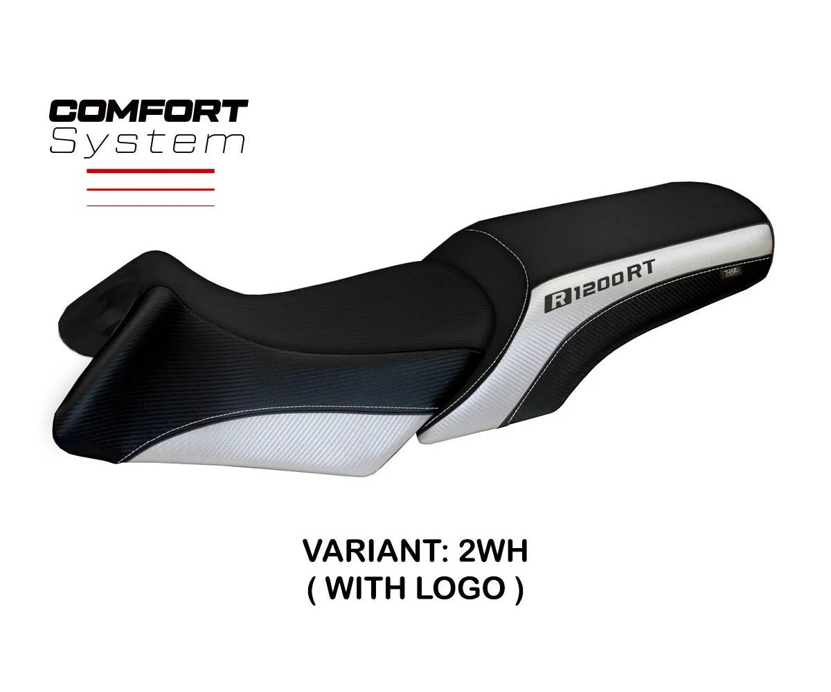 Seat cover Roberto Comfort S White + logo Tpz compatible BMW R 1200 RT 2006 2013