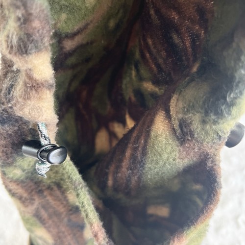 Vtg Camo Balaclava Ski Mask Adult OS Green 90s 80s Hunting Fleece Neck Warmer - Picture 9 of 9