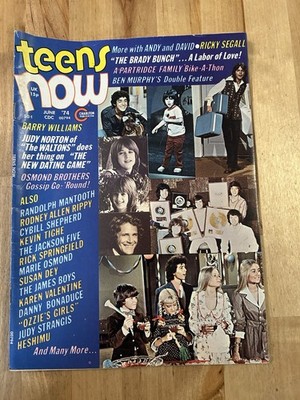 VTG June 1974 TEENS NOW MAGAZINE Brady Bunch JACKSON 5 Gossip Go Around