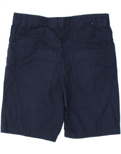 BENETTON Boys Casual Shorts 13-14 Years 3XL W28 Navy Blue Cotton AR04 - 第 2/3 張圖片