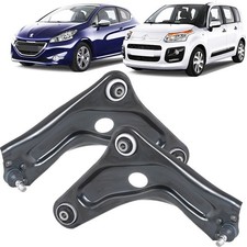 Kit 2 Braccetti Bracci Sospensione Anteriori Citroën C3 Peugeot 207 1.4 1.6 HDI - Miniatura 1