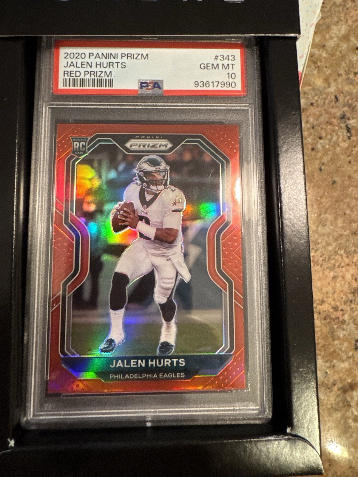 2020 Panini Red Prizm #343 Jalen Hurts RC Rookie SP PSA 10 GEM MINT " POP 12"