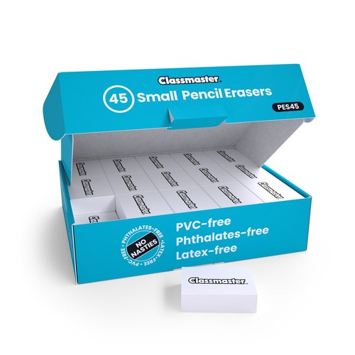 Classmaster Bleistift Radierer Größe 32 x 23 x 9 mm. Pack 45 - PES45