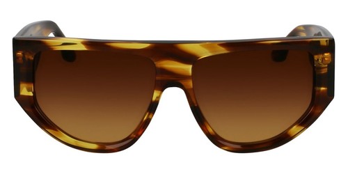 Victoria Beckham VB676S Women Sunglasses Striped Tobacco, Rectangle