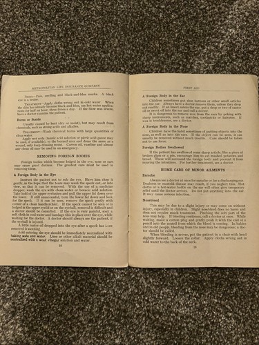 First Aid Metropolitan Life Insurance Brochure Vintage Ephemera - Picture 6 of 10
