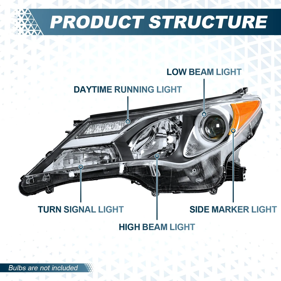 For 2013 2014 2015 Toyota RAV4 Headlight Headlamp Right Passenger Side — 第 2/4 张图片