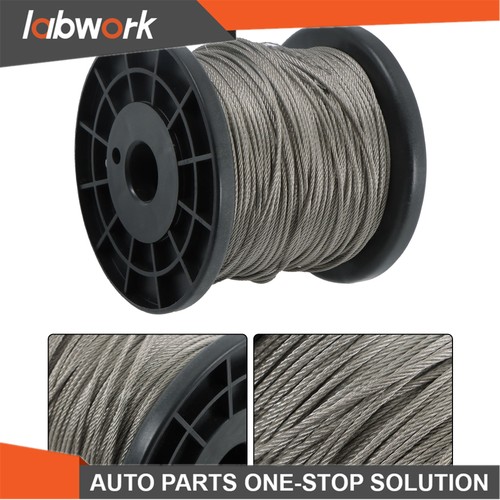 Labwork 7×7 1.5mm 328ft Wire Rope 304 Stainless Steel 368lbs Breaking Strength - Picture 4 of 18