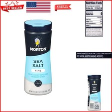 12-Pack of 17.6 oz Fine Sea Salt - Non-Iodized, Perfect for All Cooking Needs