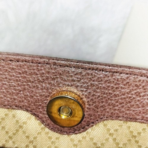 GUCCI 000・122・0316 Bamboo 2-Way Shoulder Handbag Suede Brown made in Italy Japan - Picture 15 of 24