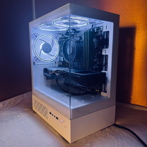 White Gaming PC windows 11 AMD Ryzen 5600 RX 9060 XT 16GB 1TB SSD 32GB DDR4 Ram - Picture 2 of 18