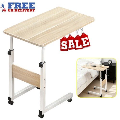 Portable Over Bed Table Hospital Overbed Height Adjustable Laptop Tray ...