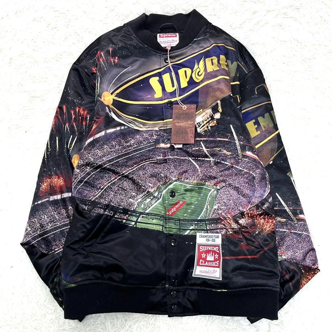 Blouson noir Mitchell & Ness×Supreme XL jamais utilisé avec étiquette