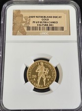 2009 NETHERLANDS GOLD DUCAT PF69 ULTRA CAMEO NGC