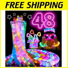Light Up Party Favors for Kids - 48 Pcs Glow Tubes