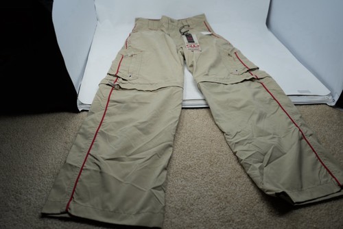 OTB One Tough Brand Zip Off Convertible Khaki Cargo Pants Shorts Boys Sz 12 NWT - Picture 18 of 24