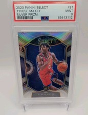Tyrese Maxey Rookie *Free Shipping* 2020 Panini Select #81 Silver Prizm PSA 9 🏀